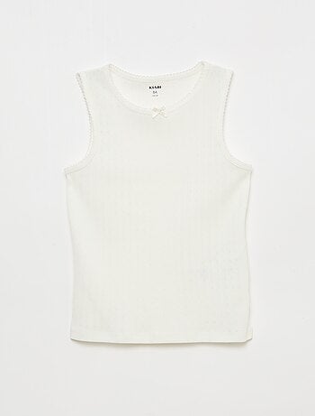 Pack de 3 camisetas de tirantes de punto calado