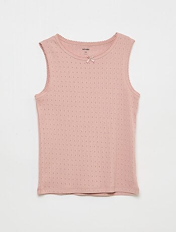 Pack de 3 camisetas de tirantes de punto calado