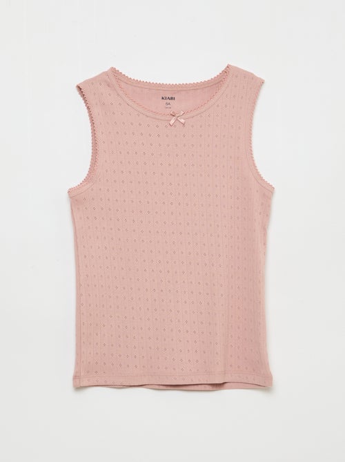 Pack de 3 camisetas de tirantes de punto calado - Kiabi