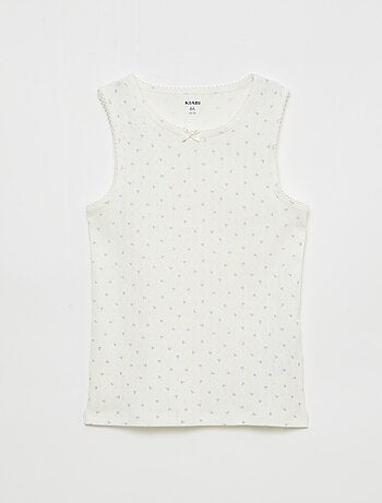 Pack de 3 camisetas de tirantes de punto calado