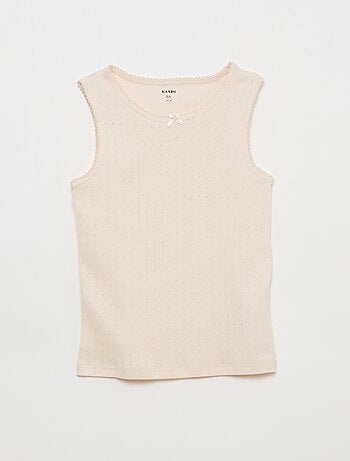 Pack de 3 camisetas de tirantes de punto calado