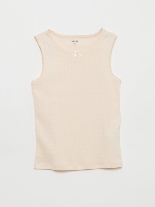 Pack de 3 camisetas de tirantes de punto calado - Kiabi