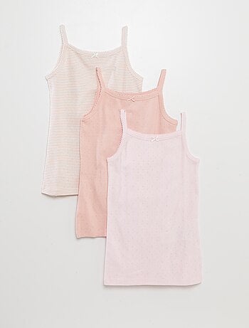 Pack de 3 camisetas de tirantes de punto