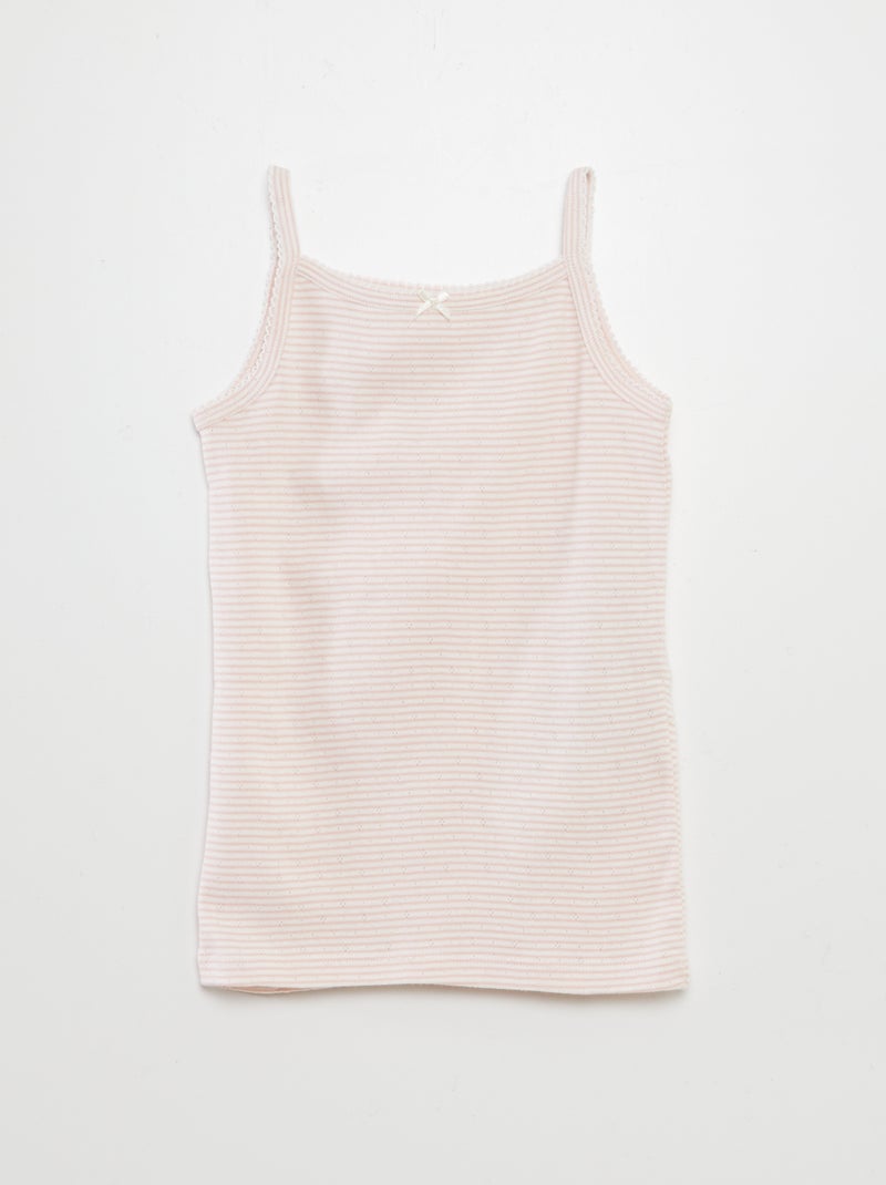 Pack de 3 camisetas de tirantes de punto ROSA - Kiabi