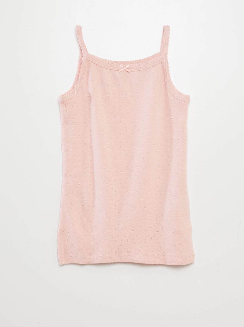 Pack de 3 camisetas de tirantes de punto ROSA - Kiabi