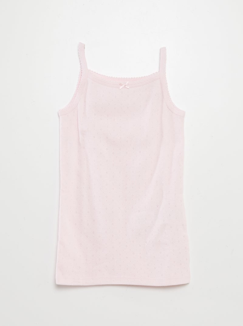 Pack de 3 camisetas de tirantes de punto ROSA - Kiabi