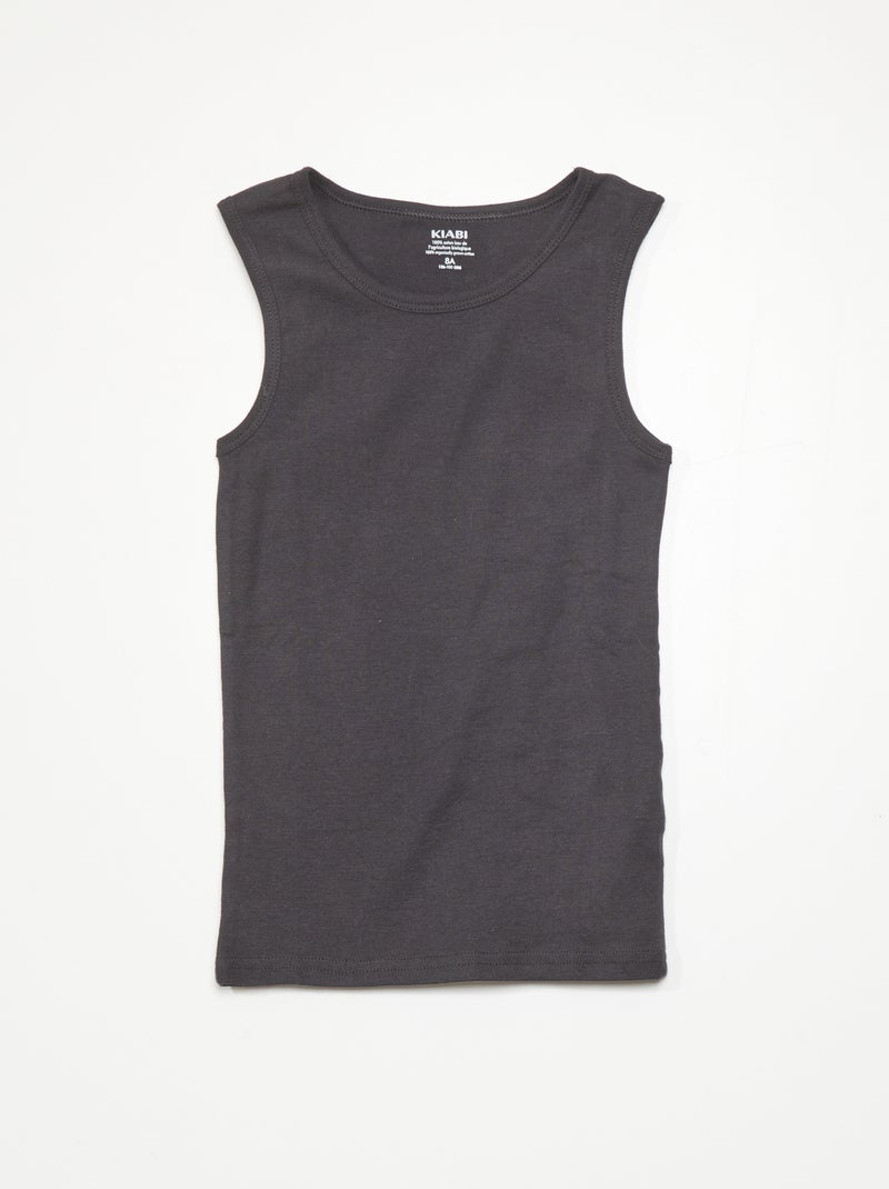 Pack de 3 camisetas de tirantes GRIS - Kiabi
