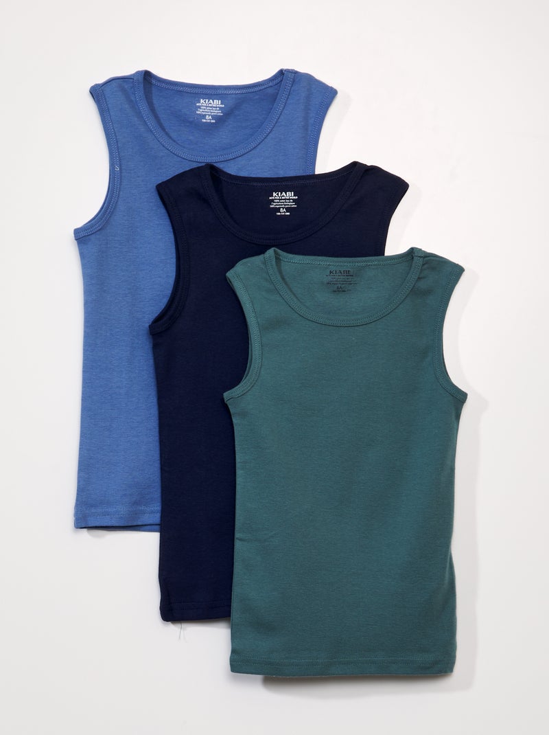 Pack de 3 camisetas de tirantes VERDE - Kiabi