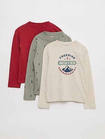 Pack de 3 camisetas estampadas