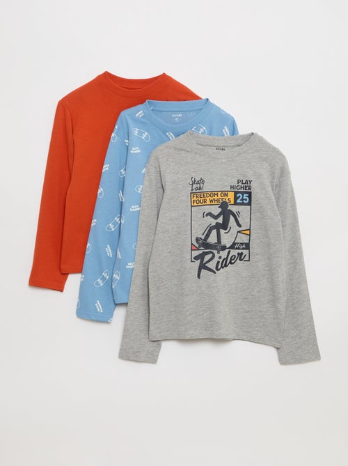 Pack de 3 camisetas estampadas - Kiabi