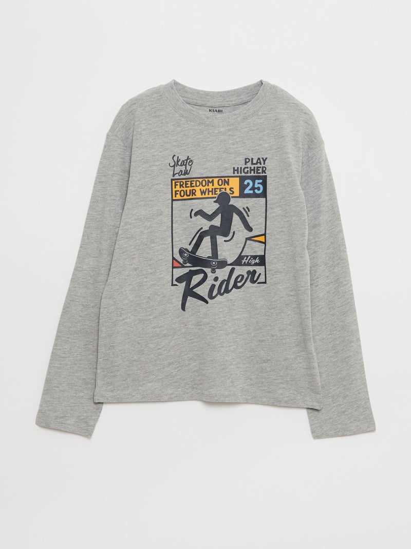 Pack de 3 camisetas estampadas Gris - Kiabi