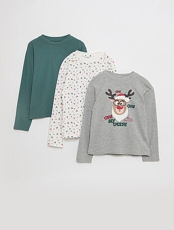 Pack de 3 camisetas estampadas