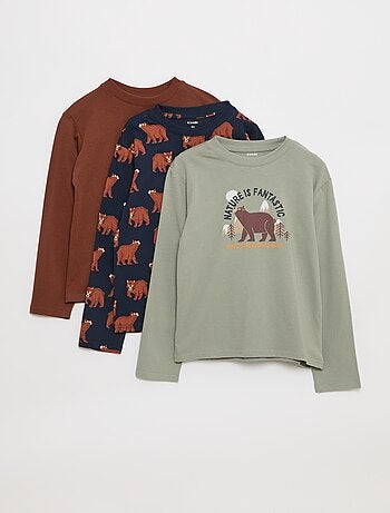 Pack de 3 camisetas estampadas