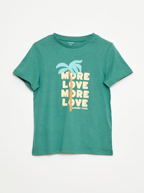 Pack de 3 camisetas estilo 'palmera' - Kiabi