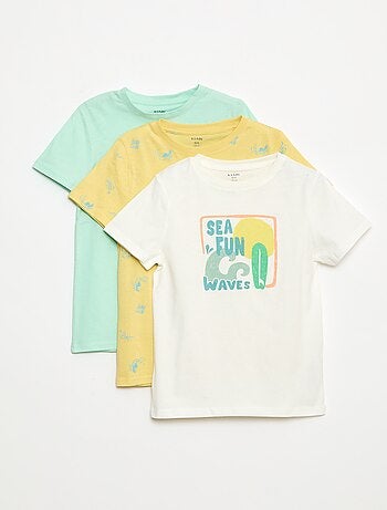Pack de 3 camisetas estilo 'palmera'