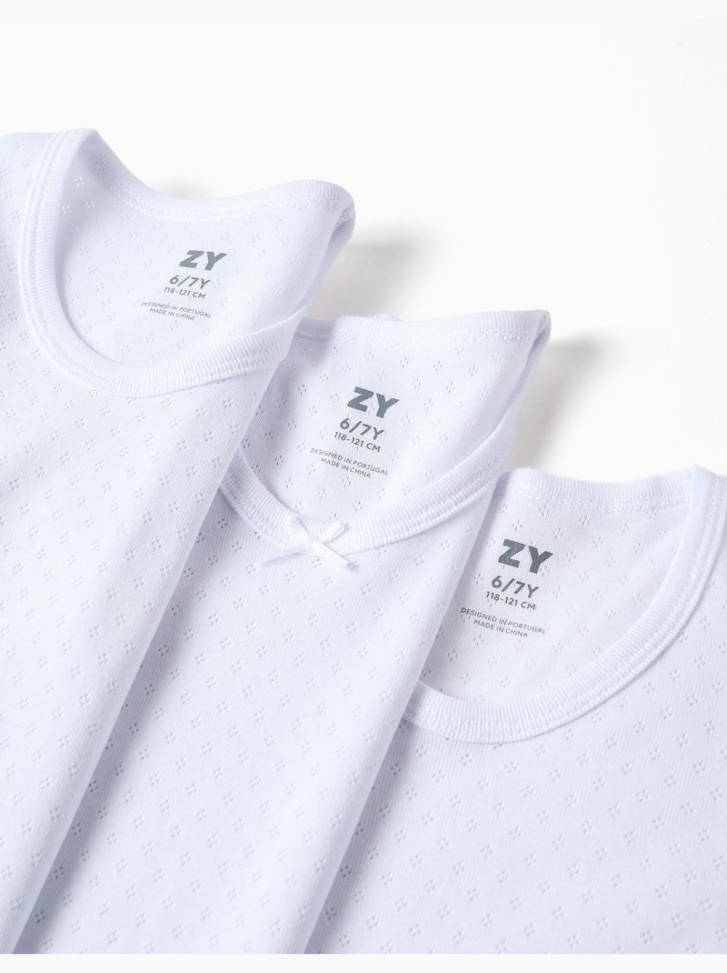 Pack de 3 camisetas interiores de algodón Blanco - Kiabi