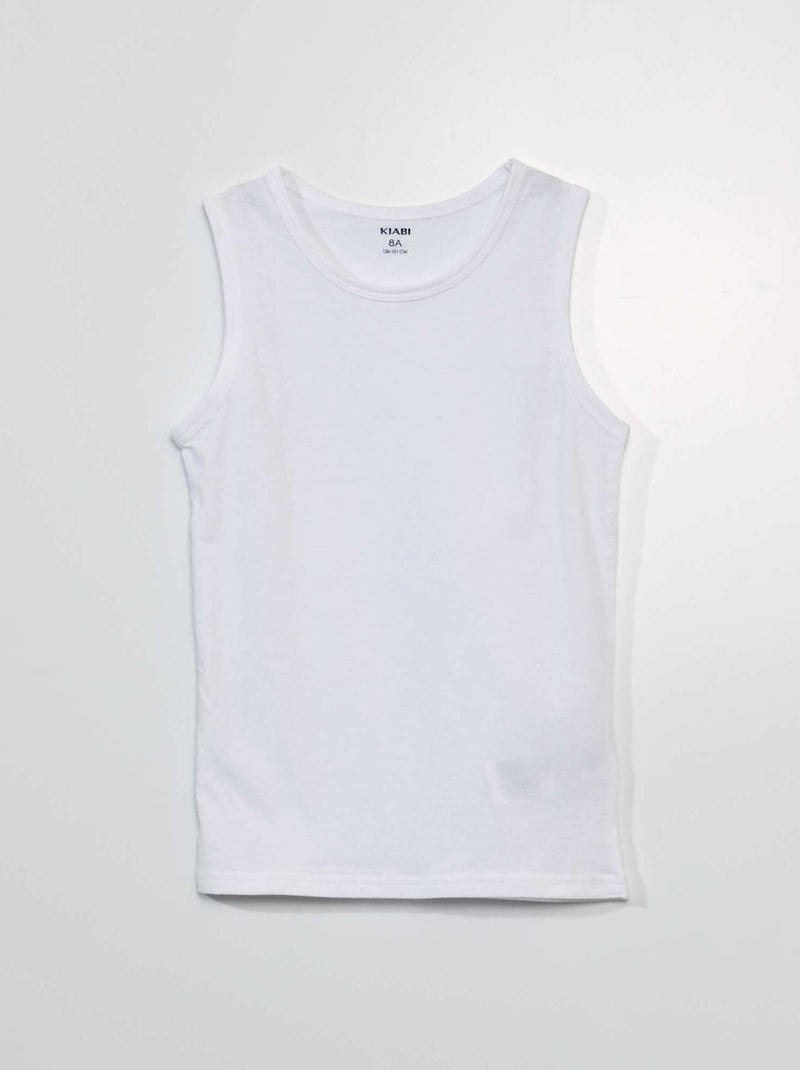 Pack de 3 camisetas interiores de algodón Blanco - Kiabi