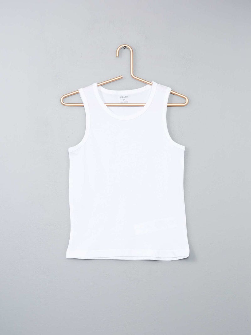 Pack de 3 camisetas interiores de algodón Blanco - Kiabi