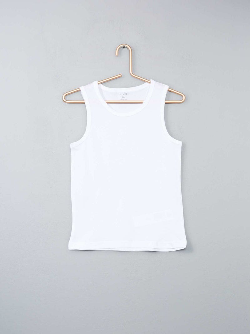 Pack de 3 camisetas interiores de algodón Blanco - Kiabi