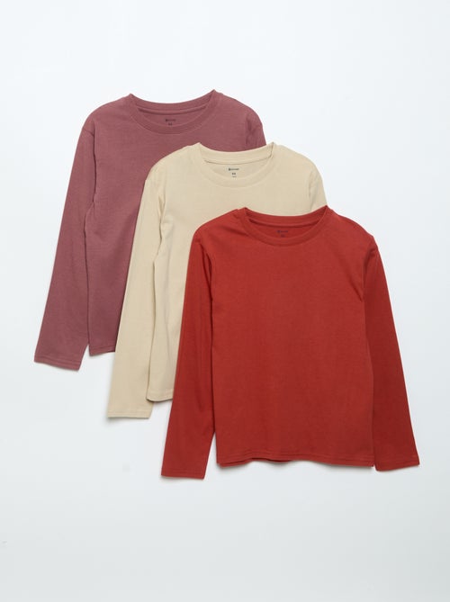 Pack de 3 camisetas lisas - Kiabi