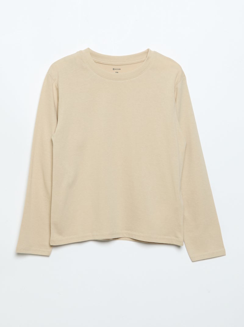 Pack de 3 camisetas lisas Beige - Kiabi