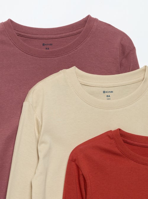 Pack de 3 camisetas lisas - Kiabi