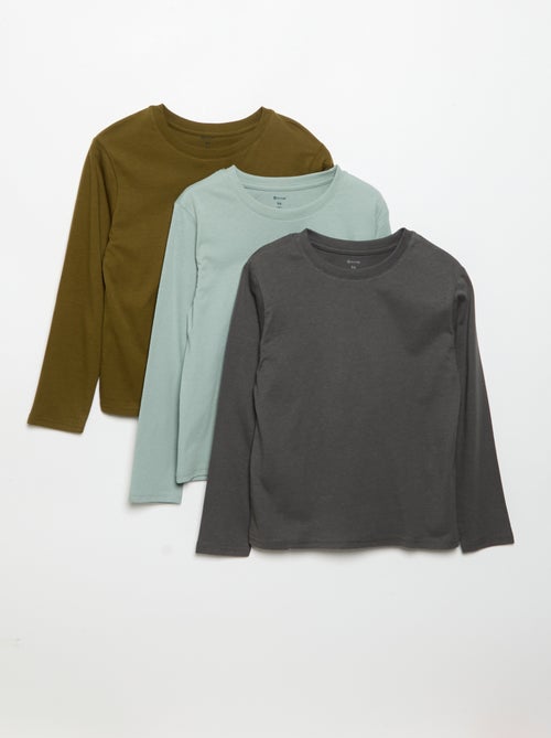 Pack de 3 camisetas lisas - Kiabi