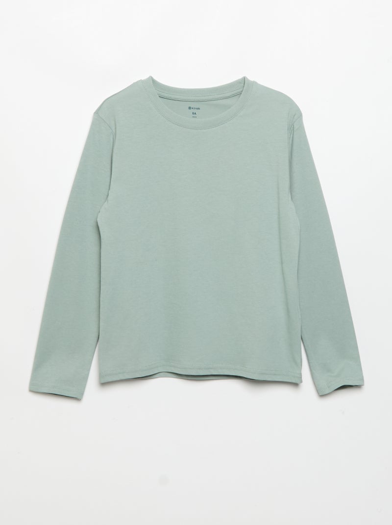 Pack de 3 camisetas lisas Verde - Kiabi