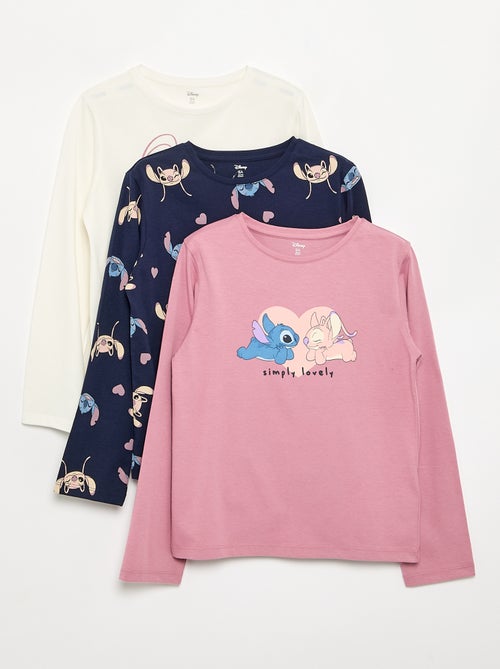 Pack de 3 camisetas 'Stitch' & 'Angel' - Kiabi