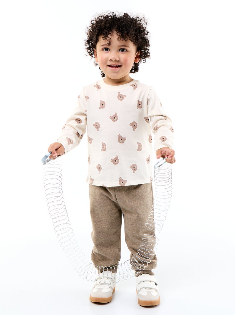 Pack de 3 chándales de felpa Beige - Kiabi