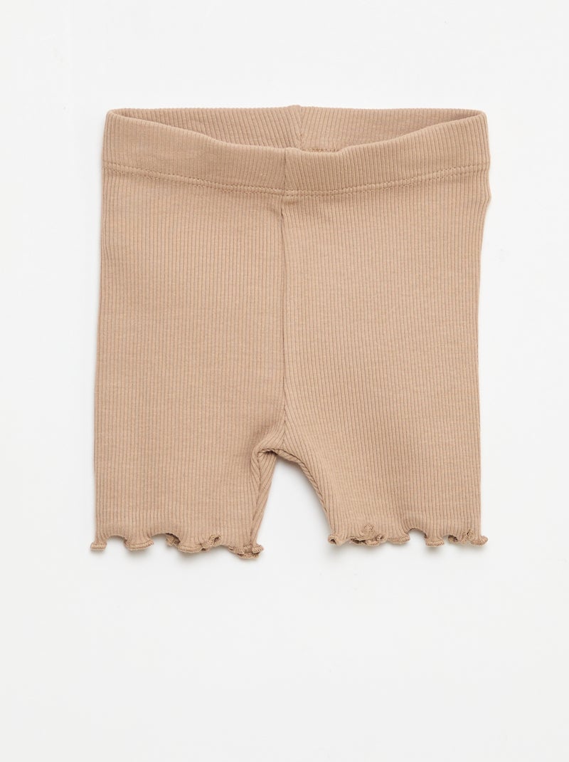 Pack de 3 ciclistas de canalé Beige - Kiabi