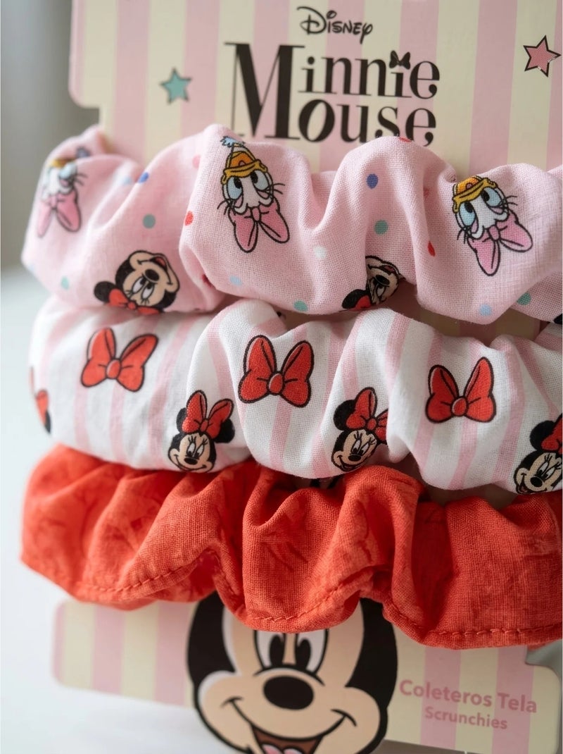 Pack de 3 coleteros Minnie Mouse Disney Rosa - Kiabi