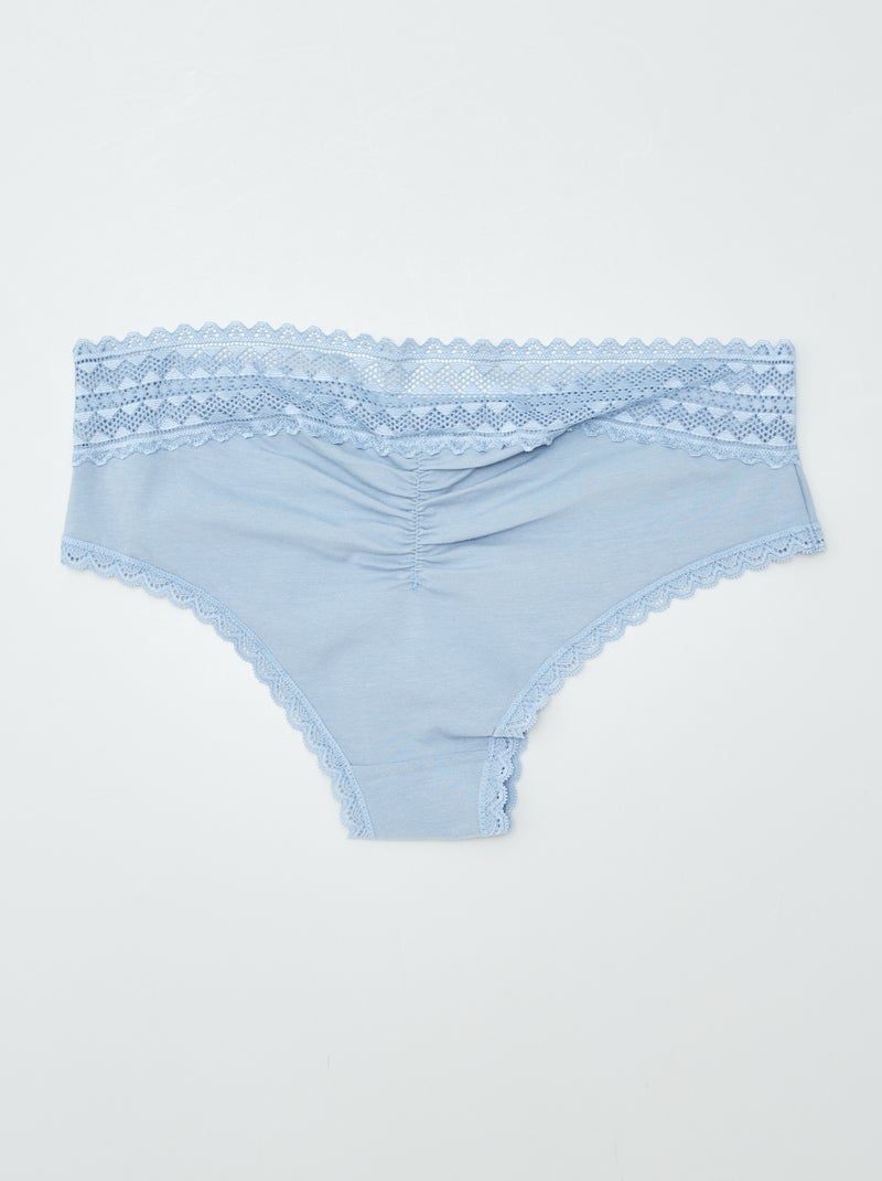 Pack de 3 culotes con encaje AZUL - Kiabi