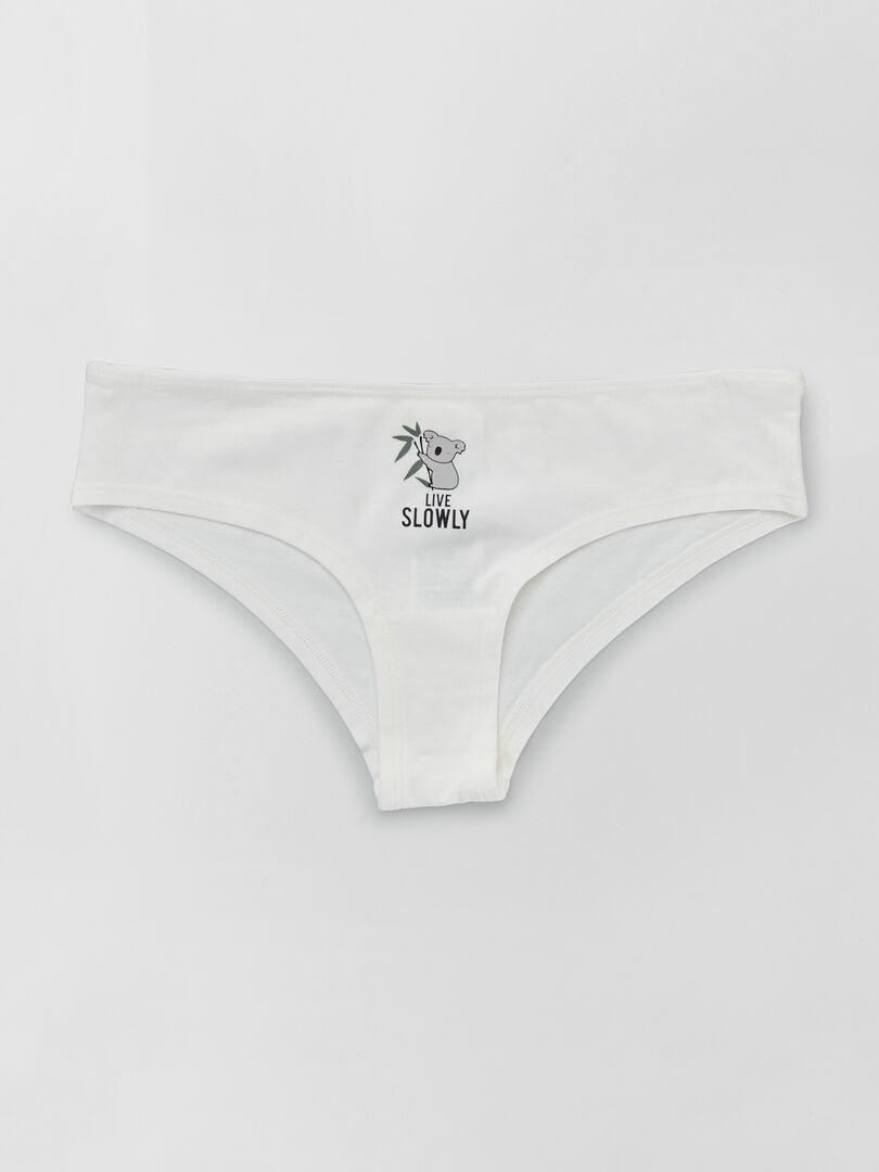 Pack de 3 culotes con estampados de fantasía GRIS - Kiabi