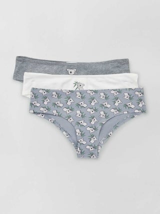Pack de 3 culotes con estampados de fantasía