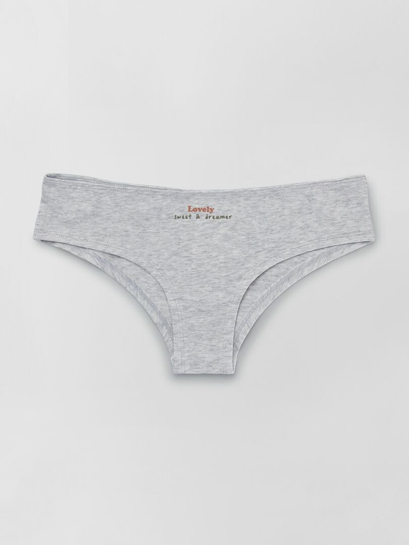Pack de 3 culotes con estampados de fantasía KAKI - Kiabi