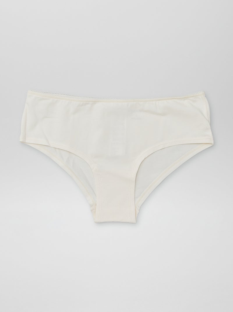 Pack de 3 culottes de algodón BEIGE - Kiabi