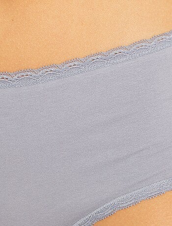 Pack de 3 culottes de algodón con acabado de encaje