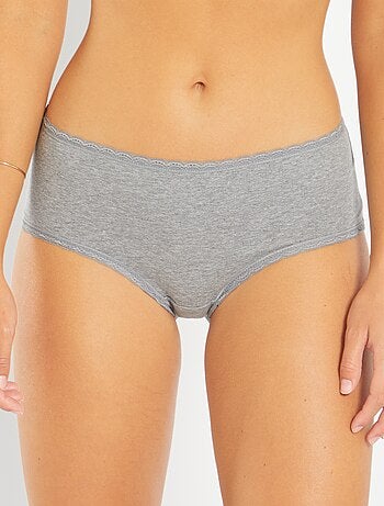 Pack de 3 culottes de algodón con acabado de encaje