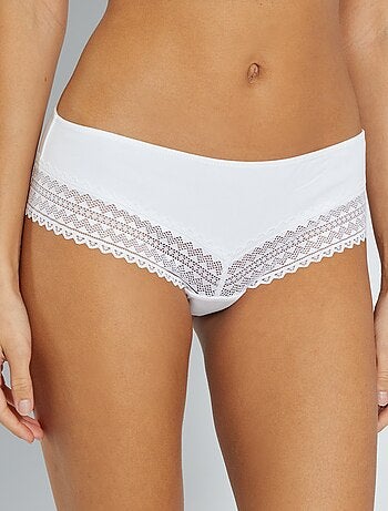 Pack de 3 culottes de algodón y encaje