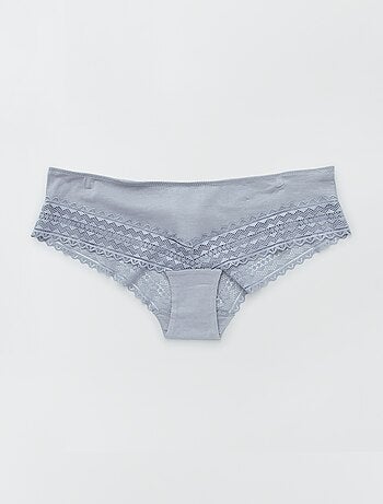 Pack de 3 culottes de algodón y encaje