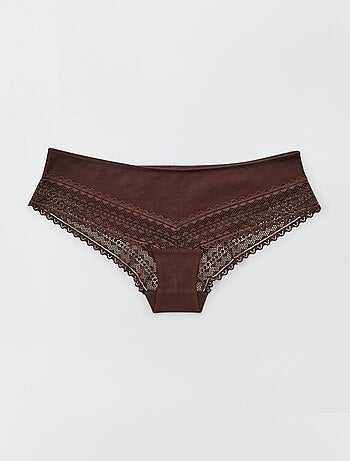 Pack de 3 culottes de algodón y encaje