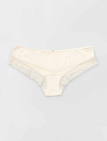 Pack de 3 culottes de algodón y encaje