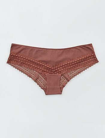 Pack de 3 culottes de algodón y encaje