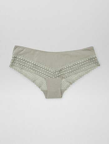 Pack de 3 culottes de algodón y encaje