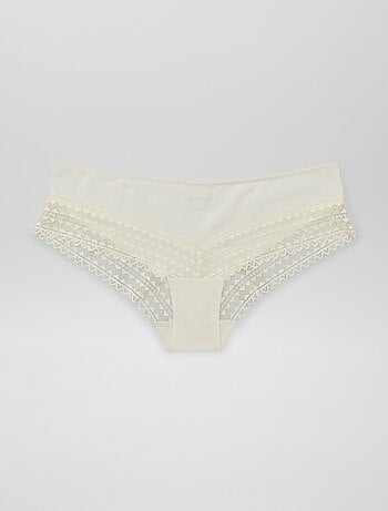 Pack de 3 culottes de algodón y encaje
