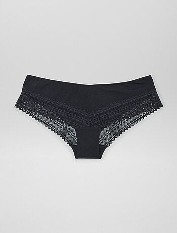 Pack de 3 culottes de algodón y encaje
