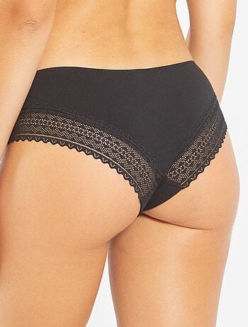 Pack de 3 culottes de algodón y encaje