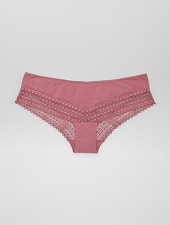 Pack de 3 culottes de algodón y encaje