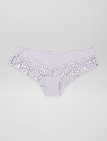 Pack de 3 culottes de algodón y encaje